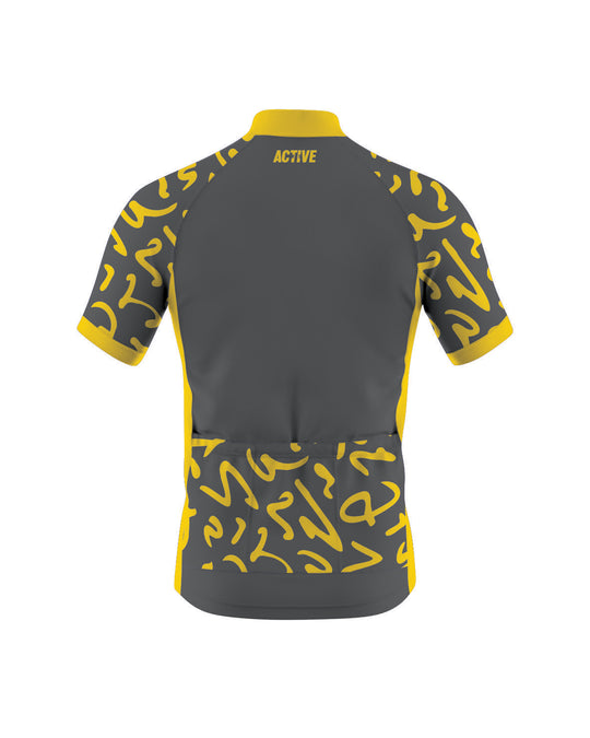 Moška kolesarska majica Yellow Lines - napredni model