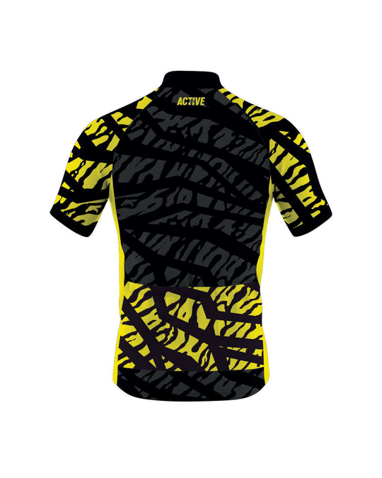 Moška kolesarska majica Track Marks (Yellow) - napredni model