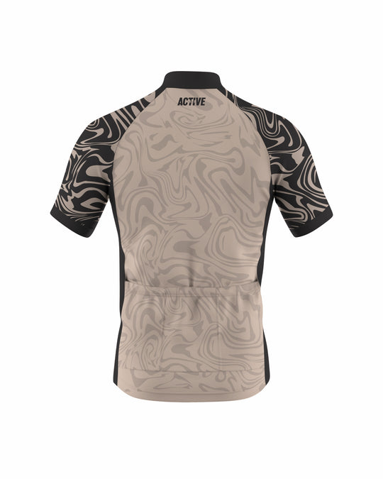 Moška kolesarska majica Beige Liquid - napredni model