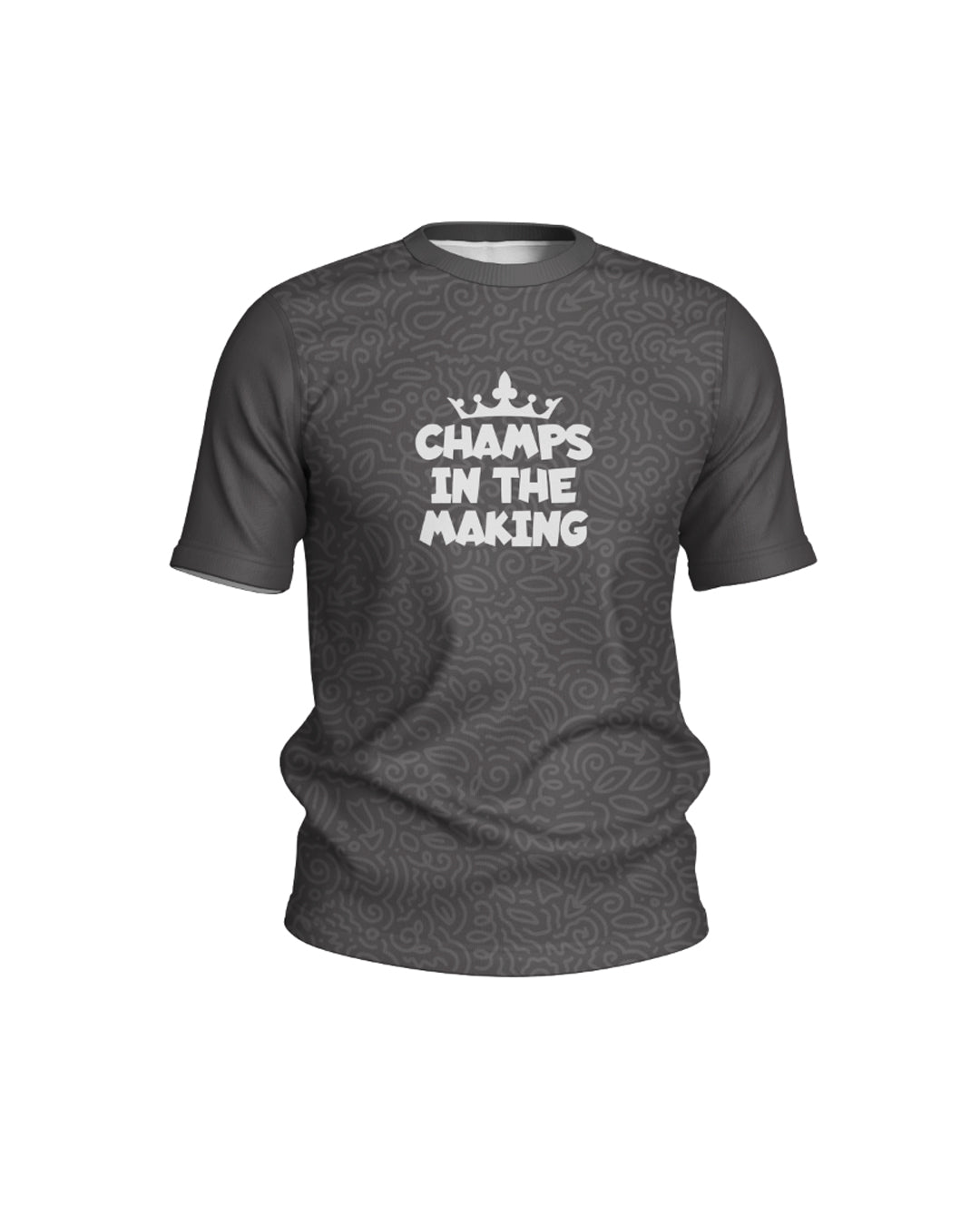 Otroška športna majica Champs - črna (unisex)