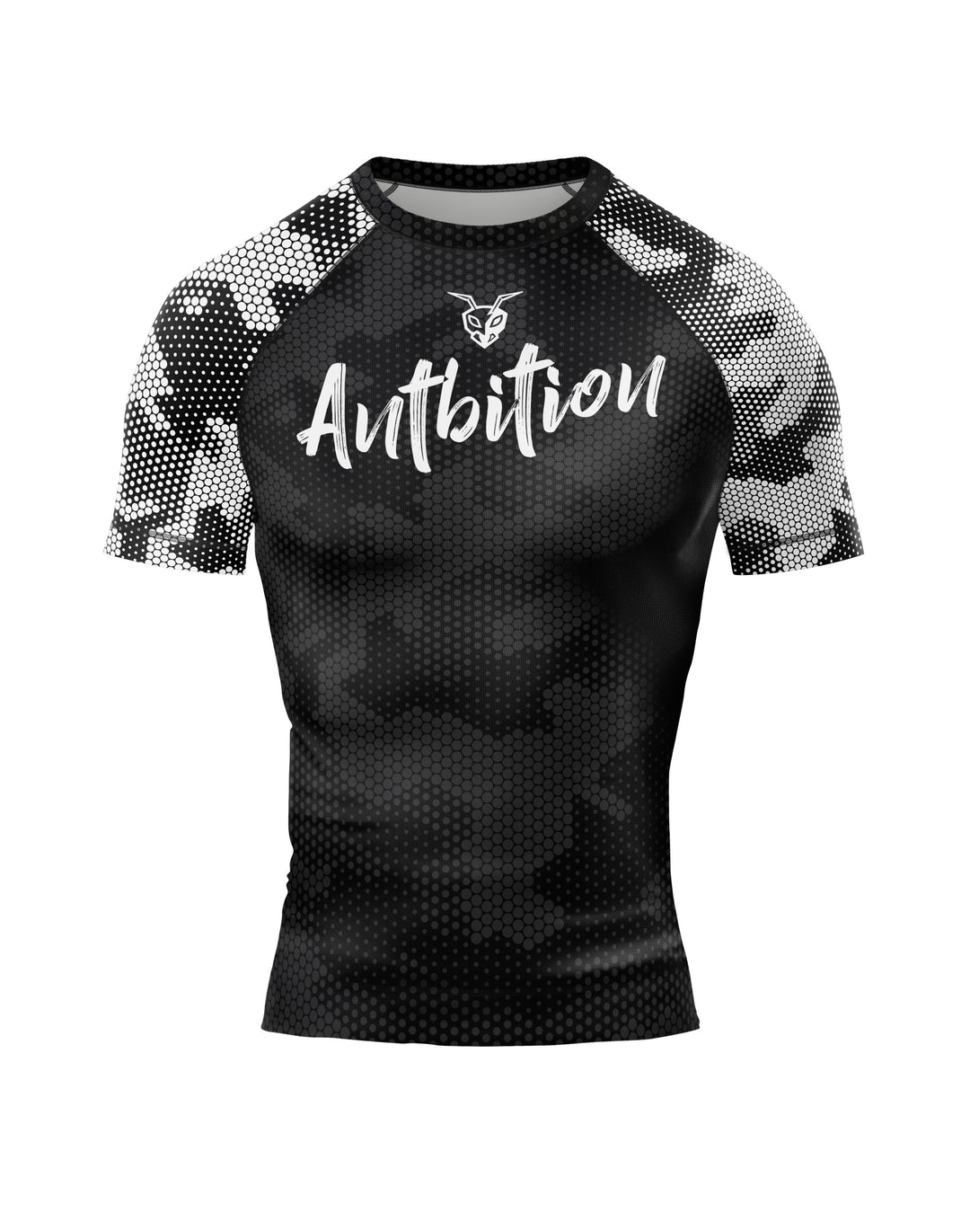 Ranked Rashguard - kratki rokavi Antbition - White Belt M/Ž