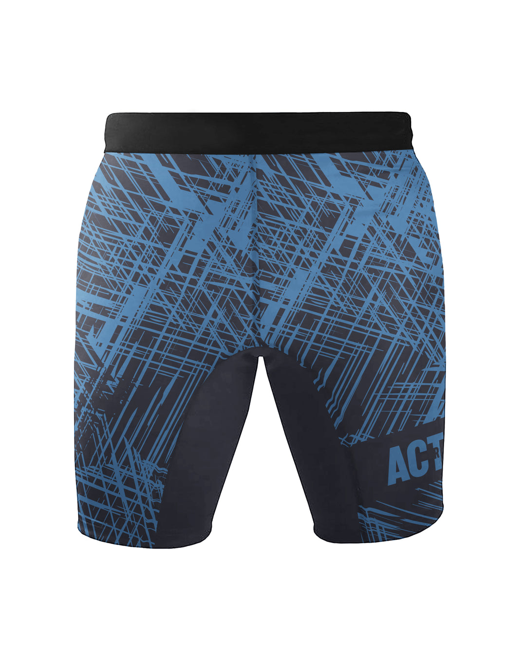 Kompresijske MMA hlačke - Scratched (Blue)