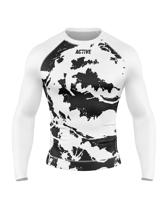 Rashguard FightMap (All White)