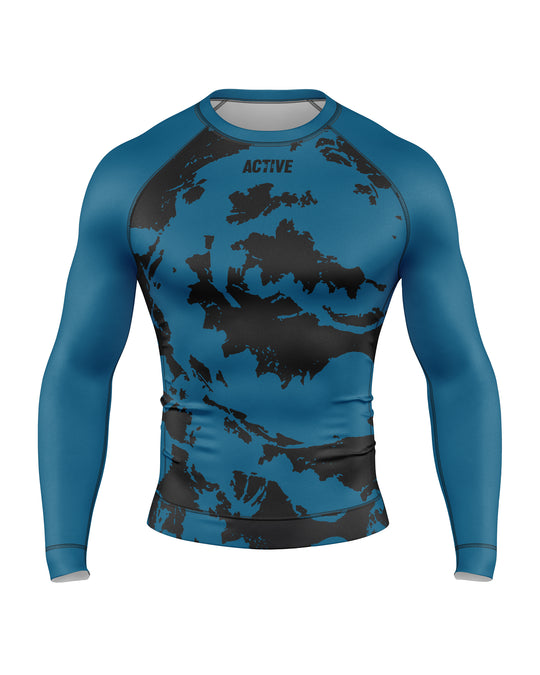 Rashguard FightMap (All Blue)