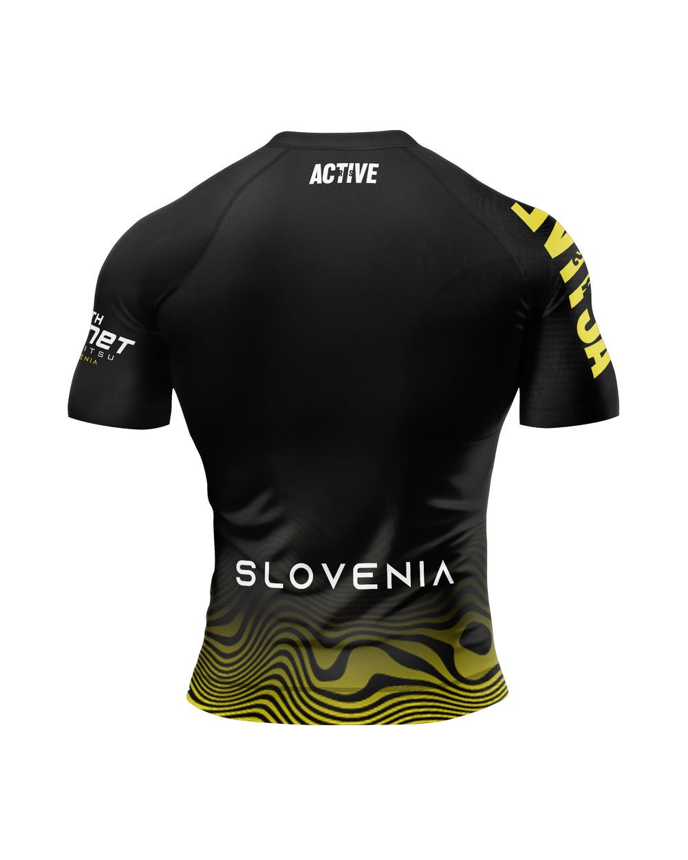 Rashguard - kratki rokavi 10thPlanet - Yellow Waves M/Ž