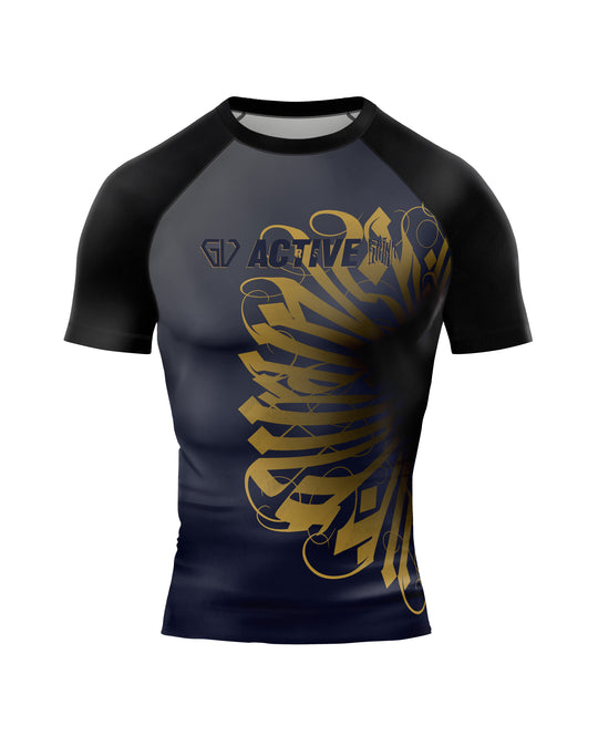 Limited Rashguard by BrINK x Gufe - Short Sleeves - Caligraphy M/Ž