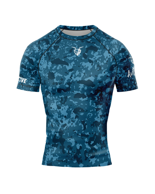 Rashguard - kratki rokavi Antbition - Navy Comba(n)t M/Ž