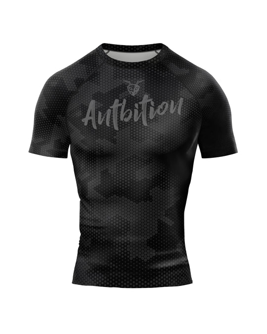 Ranked Rashguard - kratki rokavi Antbition - Black Belt M/Ž
