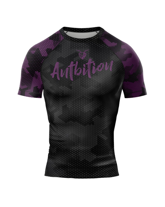 Ranked Rashguard - kratki rokavi Antbition - Purple Belt M/Ž