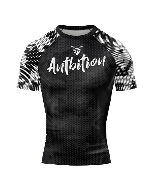 Ranked Rashguard - kratki rokavi Antbition - White Belt M/Ž