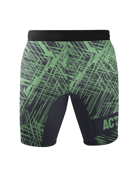 Kompresijske MMA hlačke - Scratched (Green)